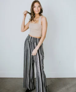 Le Lis Tops Back Story Cropped Knit Tank