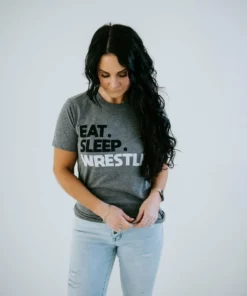 Wildberry Waves Eat Sleep Wrestle Graphic Tee