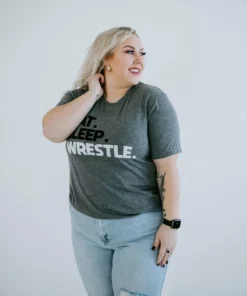 Wildberry Waves Eat Sleep Wrestle Graphic Tee