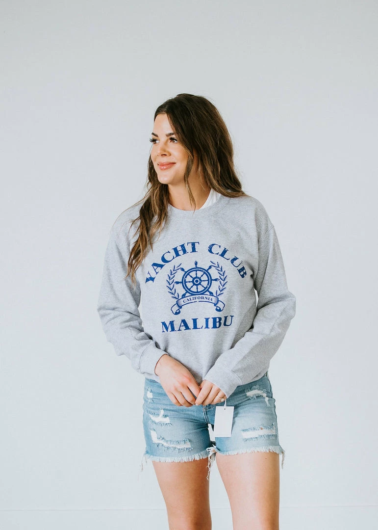 Benie Curvy Yacht Club Crewneck Sweatshirt 3 Benie Curvy Yacht Club Crewneck Sweatshirt
