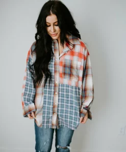 Ee:some Keysha Patchwork Plaid Top