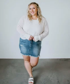 Ee:some Curvy Mira Eyelet Sweater