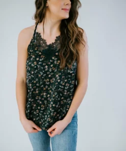 Doe & Rae Tops Fresh Impression Lace Trim Cami