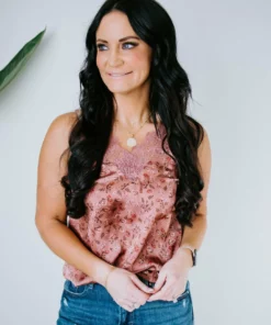 Doe & Rae Tops Fresh Impression Lace Trim Cami