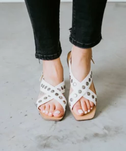 KKE Originals Renita Studded Cross Band Sandal