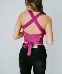 Le Lis Tops Back Story Cropped Knit Tank