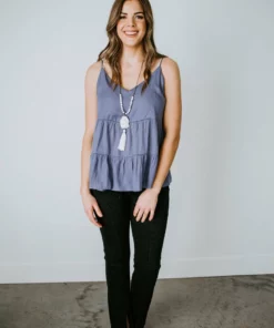 Ee:some Cleo Tiered Tank Top Tops