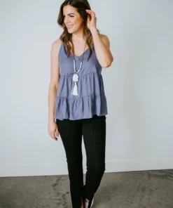 Ee:some Cleo Tiered Tank Top Tops