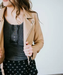 Veracci Outerwear Kayde Cropped Moto Jacket