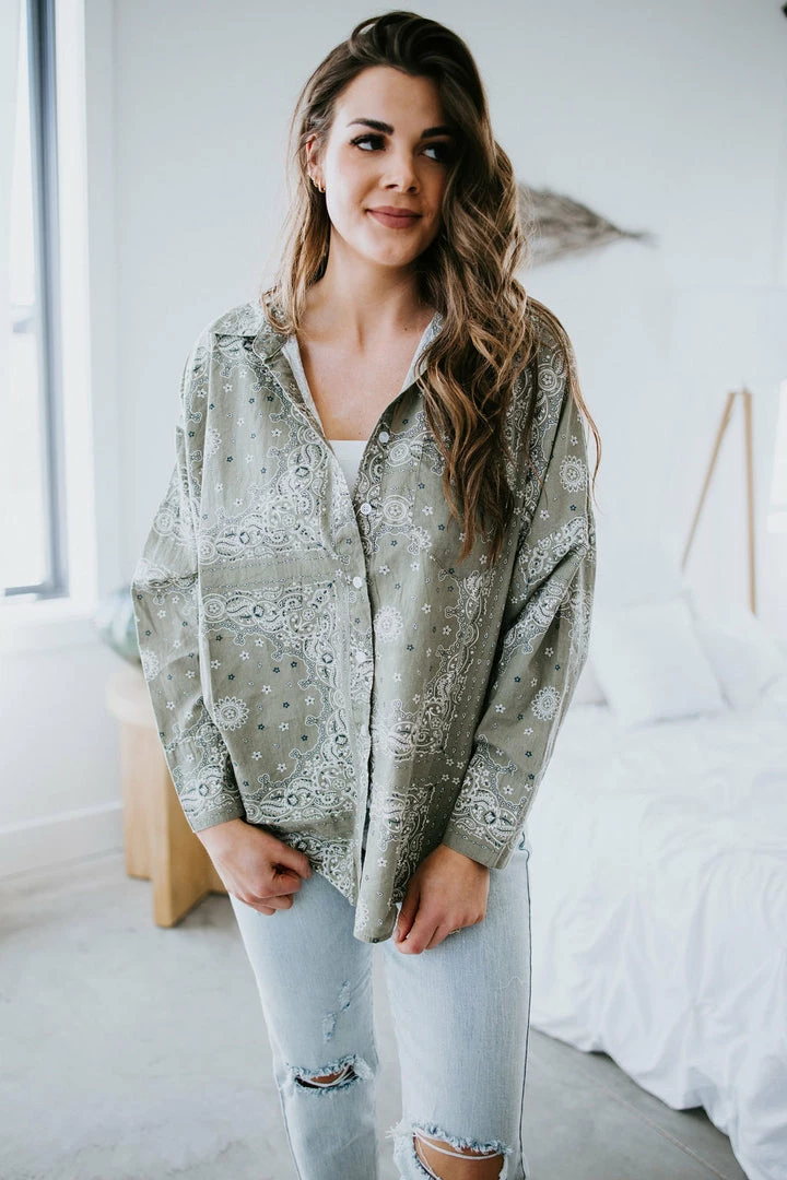 POL Clothing Inc. Run It Paisley Button Down Shirt 3 POL Clothing Inc. Run It Paisley Button Down Shirt