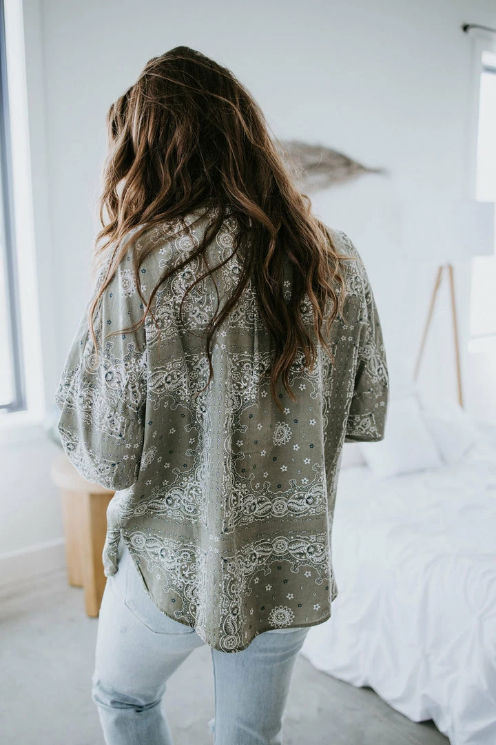 POL Clothing Inc. Run It Paisley Button Down Shirt 6 POL Clothing Inc. Run It Paisley Button Down Shirt