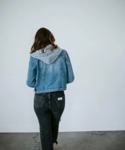 Veracci Outerwear Lowyn Fleece Hood Denim Jacket