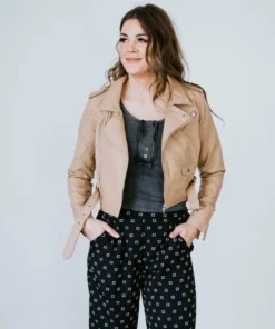 Veracci Outerwear Kayde Cropped Moto Jacket