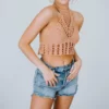 Trend Notes Tops Chance To Charm Crochet Halter Top