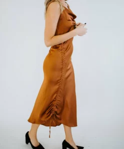 Mable Dresses Maurie Cowl Neck Midi Dress