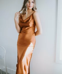 Mable Dresses Maurie Cowl Neck Midi Dress