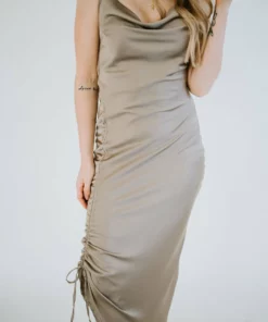 Mable Dresses Maurie Cowl Neck Midi Dress