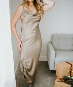 Mable Dresses Maurie Cowl Neck Midi Dress