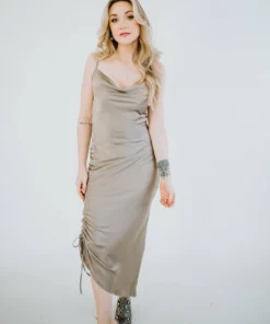 Mable Dresses Maurie Cowl Neck Midi Dress