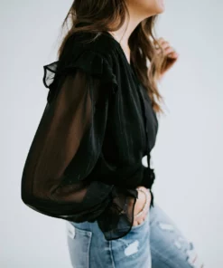 Main Strip Cassandra Smocked Waist Blouse