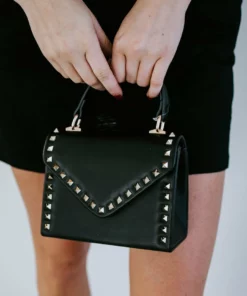 H&D Accessories Rian Studded Top Handle Bag