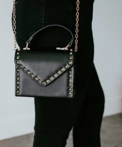 H&D Accessories Rian Studded Top Handle Bag