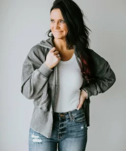 Mono B Jayda Dolman Zip Up Hoodie Curvy