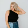 Lush Clothing Ready In A Ruched Knit Top