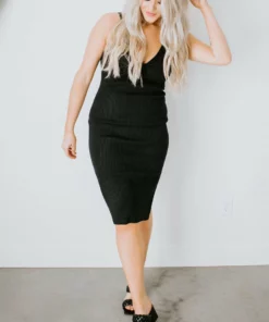 Hem & Thread, Inc. Dresses Embree Ribbed Midi Dress - ONLINE ONLY