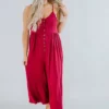 Kori America Dresses Can't Deny Button Down Jumpsuit
