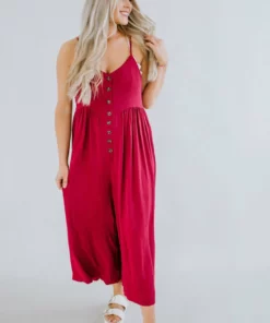 Kori America Dresses Can't Deny Button Down Jumpsuit