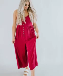 Kori America Dresses Can't Deny Button Down Jumpsuit