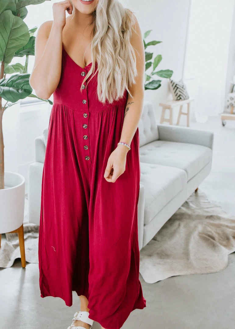 Kori America Dresses Can't Deny Button Down Jumpsuit 5 Kori America Dresses Can't Deny Button Down Jumpsuit