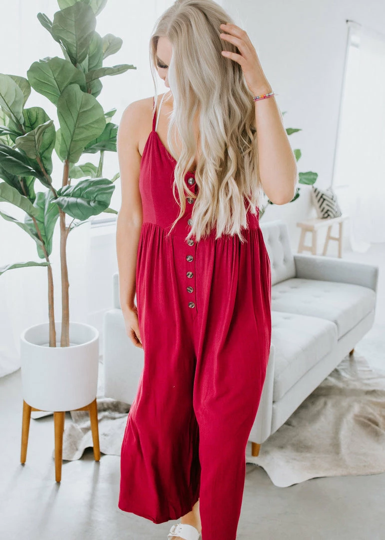 Kori America Dresses Can't Deny Button Down Jumpsuit 9 Kori America Dresses Can't Deny Button Down Jumpsuit