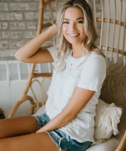 Lauriebelles Off White Lily & Lottie Perfection Crew Neck Tee