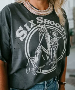 Country Deep Six Shooter Graphic Tee Tops