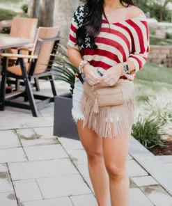 Bibi Stars And Stripes Knit Top Tops