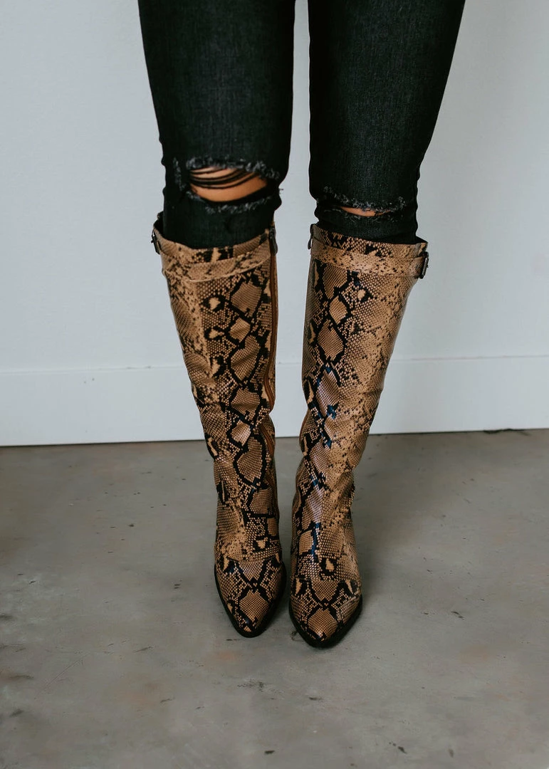 Let's See Style Snake Your Way Knee High Boot 5 Let's See Style Snake Your Way Knee High Boot