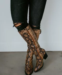 Let's See Style Snake Your Way Knee High Boot