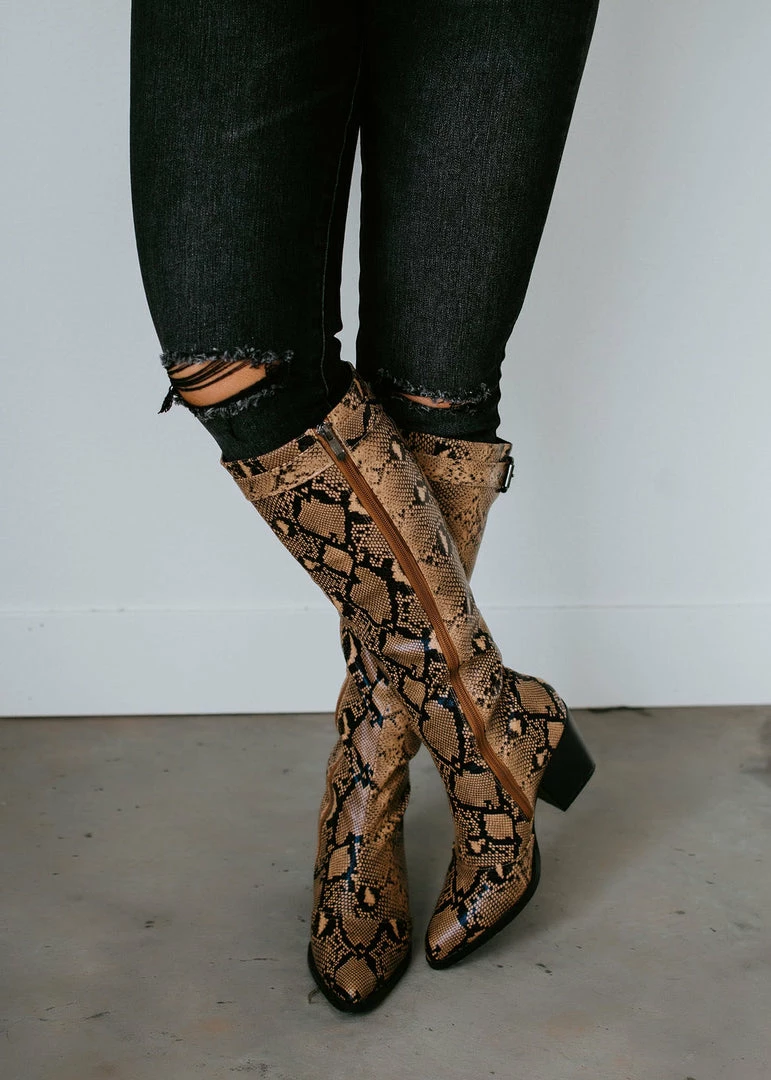 Let's See Style Snake Your Way Knee High Boot 4 Let's See Style Snake Your Way Knee High Boot
