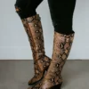 Let's See Style Snake Your Way Knee High Boot