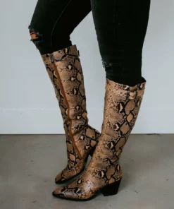 Let's See Style Snake Your Way Knee High Boot
