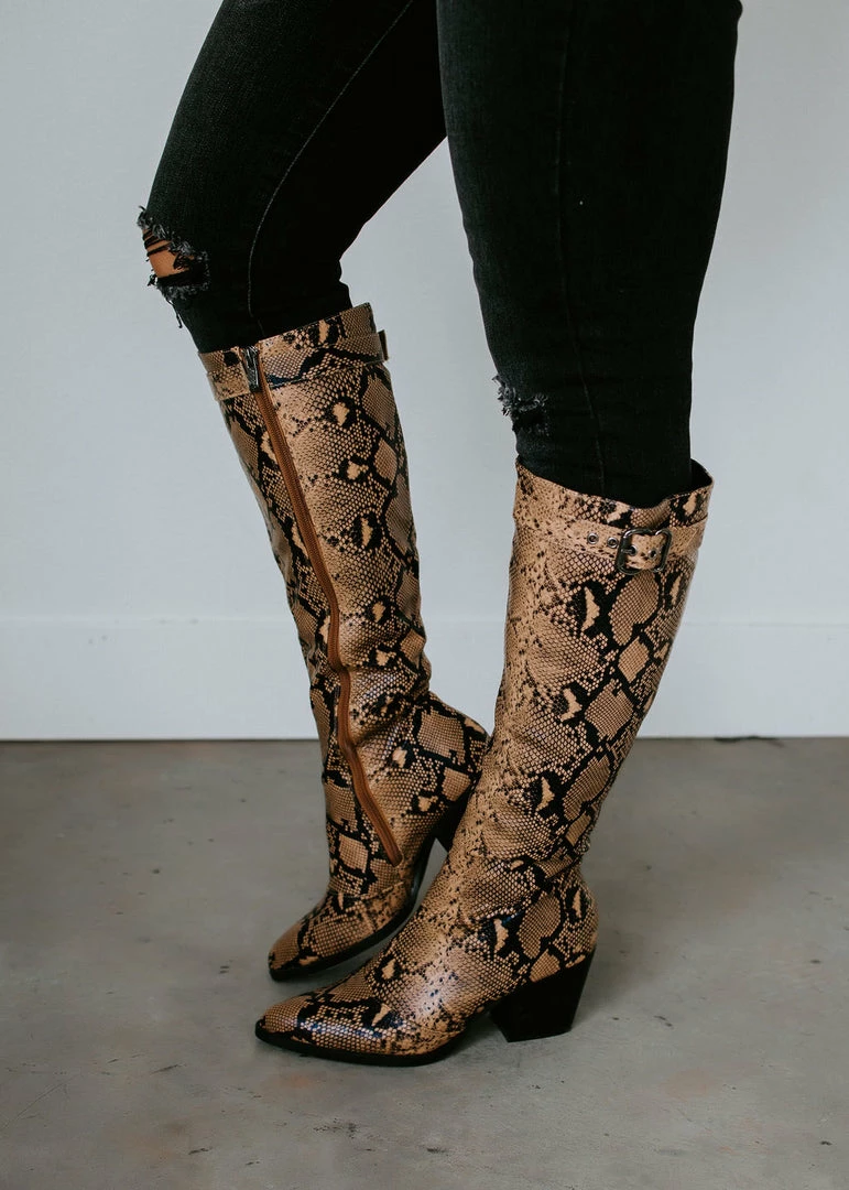 Let's See Style Snake Your Way Knee High Boot 3 Let's See Style Snake Your Way Knee High Boot