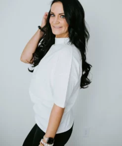 Lauriebelles Archie Mock Neck Tee By Chelsea DeBoer