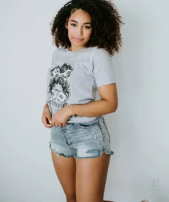 Midwest Tees Cheer Mom Life Graphic Tee Curvy