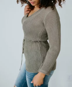 Hem & Thread, Inc Tied Together Crochet Sweater
