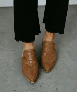 Let's See Style Admiring Glances Woven Mule Shoes