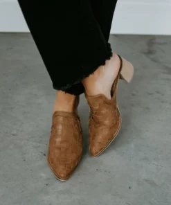 Let's See Style Admiring Glances Woven Mule Shoes