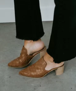 Let's See Style Admiring Glances Woven Mule Shoes