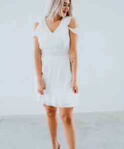 Dani & Em Dresses Carmen Cold Shoulder Ruffle Dress